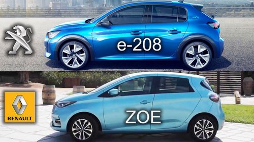 Resultado de imagem para 2020 Renault zoe vs 208 EV