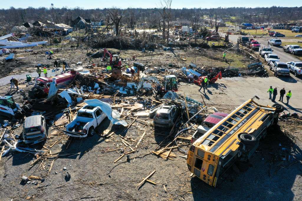 Kentucky: Aftermath of tornado in Mayfield