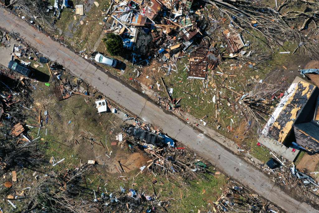 Kentucky: Aftermath of tornado in Mayfield