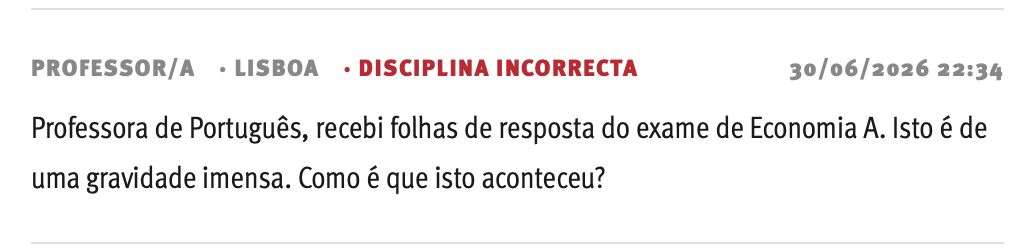 Problemas com correção dos exames nacionais em 2026