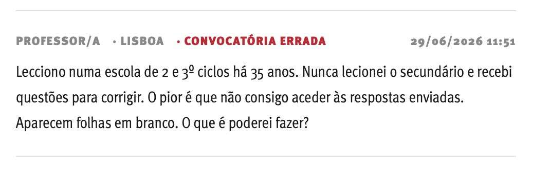 Problemas com correção dos exames nacionais em 2026