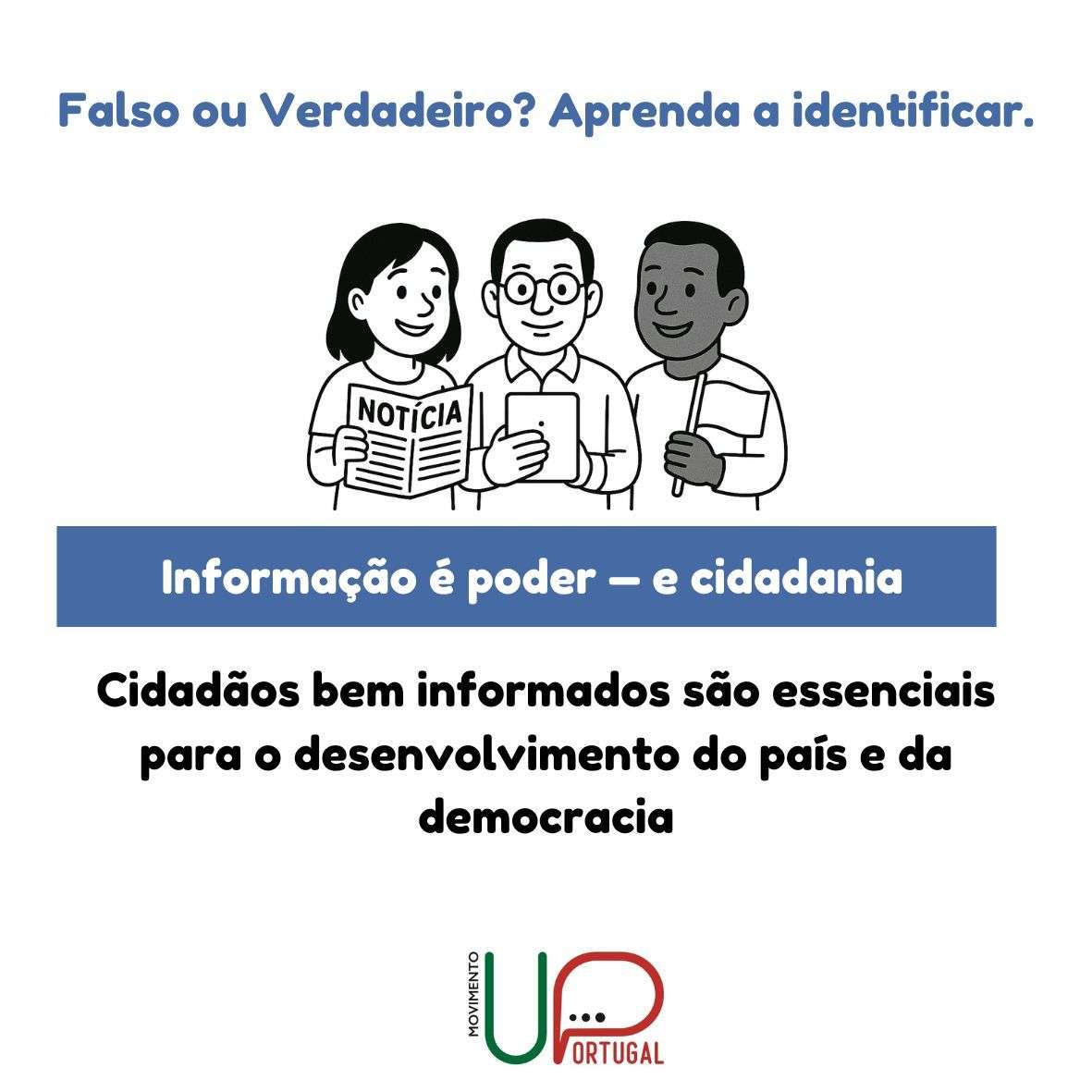 Posts da campanha anti desinformação do movimento UPortugal, liderado por António José Seguro