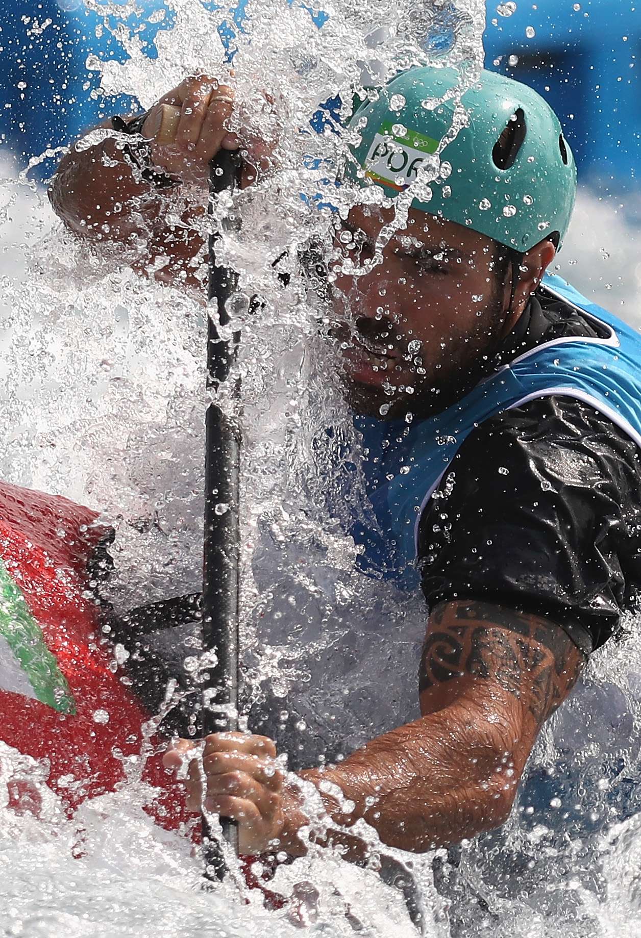RIO DE JANEIRO, BRAZIL - AUGUST 09: Jose Carvalho of Portugal competes during the Canoe Single (C1) Men's Semifinal on Day 4 of the Rio 2016 Olympic Games at the Whitewater Stadium on August 9, 2016 in Rio de Janeiro, Brazil. (Photo by Rob Carr/Getty Images)