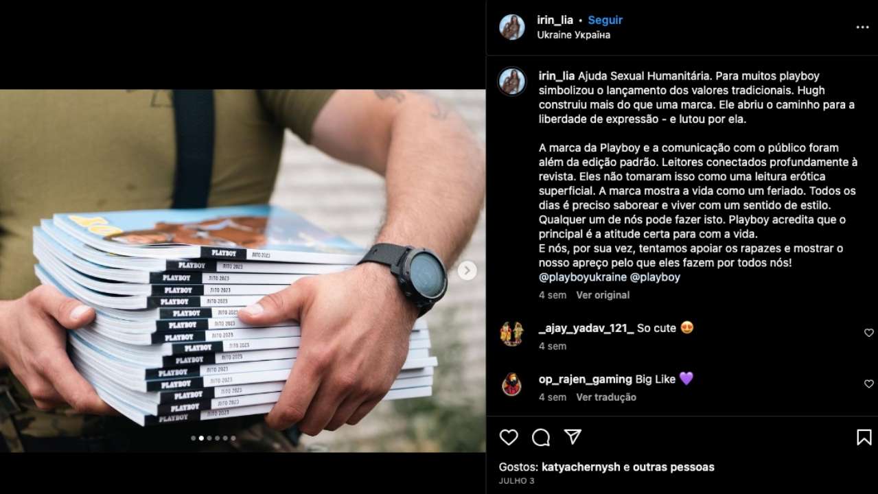 Iryna Bilotserkovets na capa da Playboy Mulher de um assessor de Vitali Klitschko, o autarca de Kiev, sobreviveu a tentativa de assassinato