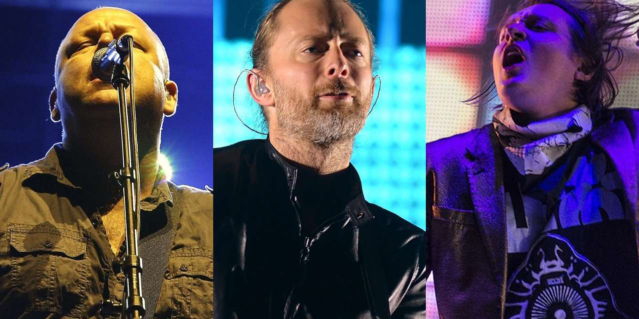 Black Francis (Pixies), Thom Yorke (Radiohead) e Win Butler (Arcade Fire)