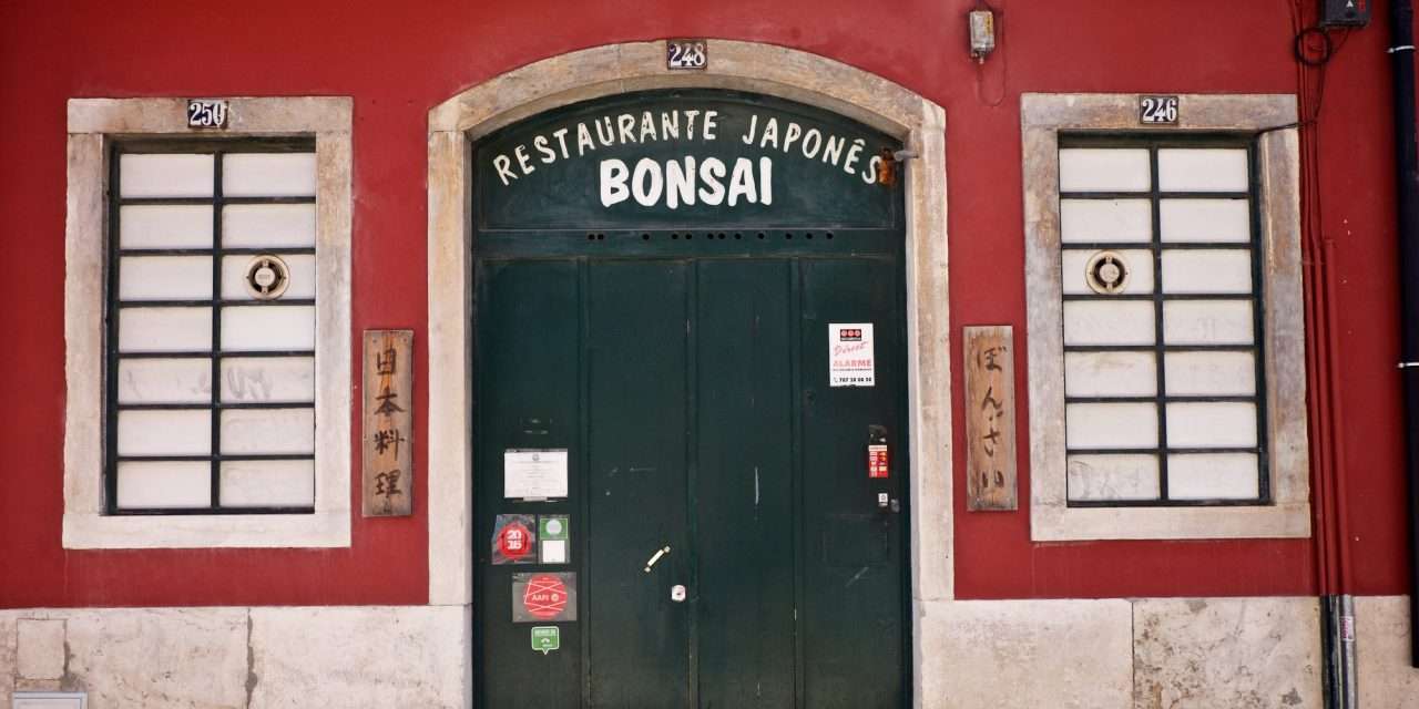 A fachada do Bonsai praticamente não mudou, continua a ser a mesma de há quase 30 anos.