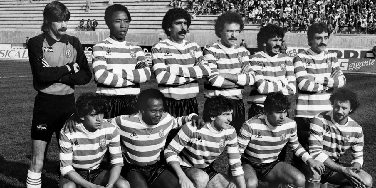 De pé: Meszaros, Jordão, Zezinho, Virgílio, Nogueira e Oliveira. Em baixo: Mário Jorge, Lito, Kostov, Manuel Fernandes e Festas