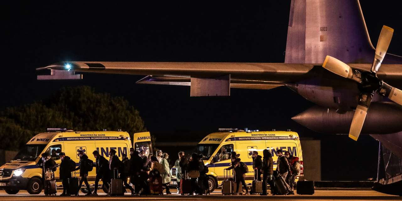 O avião aterrou em Portugal às 20h24 de domingo