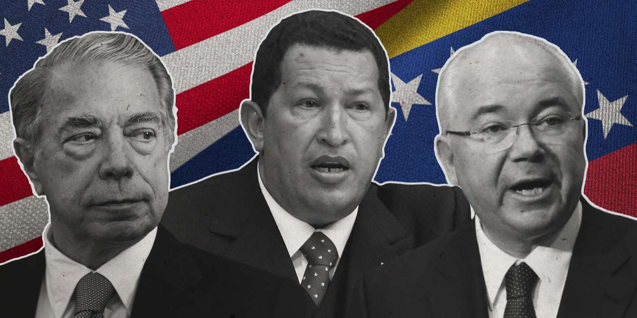 Ricardo Salgado (à esquerda) está a ser investigado em Portugal por ter alegadamente corrompido membros do Governo de Hugo Chavéz (ao centro) e responsávels da PDVSA liderada por Rafael Ramirez (à direita)