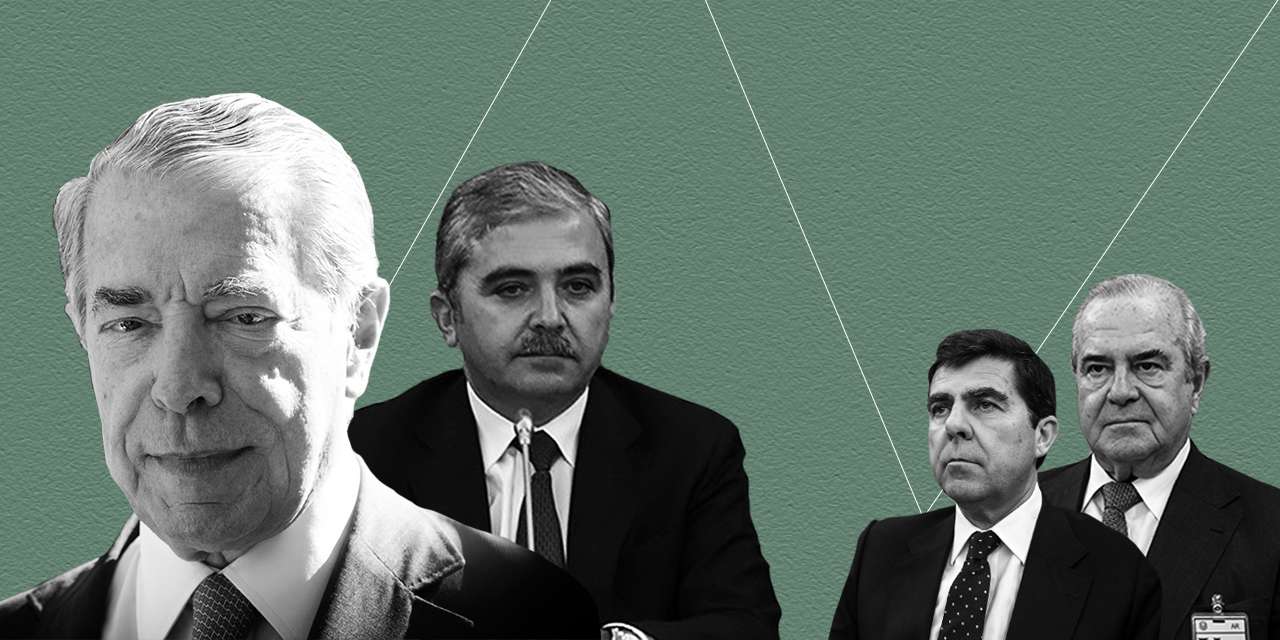 Ricardo Salgado (ex-presidente executivo do BES) Amilcar Morais Pires (ex-administrador financeiro do BES), Manuel Fernando Espírito Santo (ex-presidente executivo da Rio Forte) e José Manuel Espírito Santo (administrador executivo do BES) / KIMMY SIMÕES