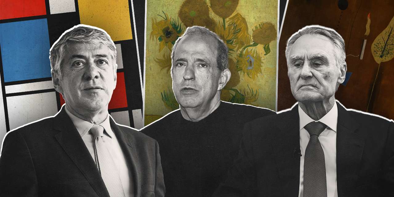 O ex-primeiro-ministro José Sócrates (à esquerda) negociou com Joe Berardo (ao centro) um acordo para a instalação da coleção de arte moderna no CCB que mereceu a censura do Presidente Cavaco Silva (à direita)