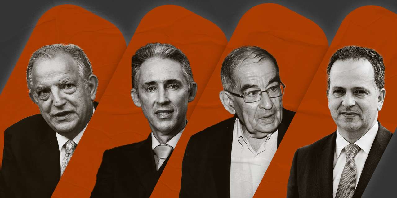 Virgílio Lima, Pedro Corte Real, Eugénio Rosa e Pedro Gouveia Alves. ILUSTRAÇÃO: Ana Martingo/OBSERVADOR