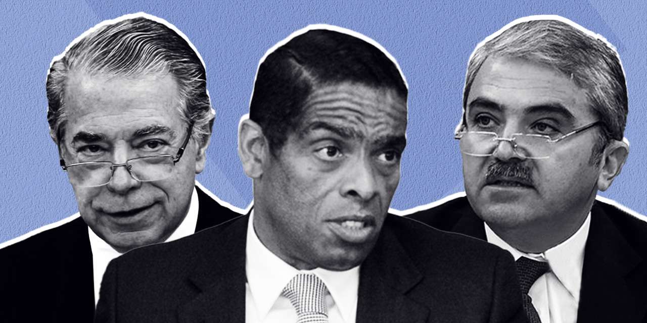 Allan Simões Toledo (ex-vice-presidente do Banco do Brasil), Ricardo Salgado (ex-presidente executivo do BES), Álvaro Sobrinho (ex-líder do BES Angola) e Morais Pires (ex-administrador financeiro do BES)
