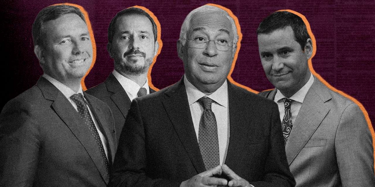 João Tiago Silveira (coordenador do Simplex do licenciamento), Rui Oliveira Neves (advogado e administrador da Start Campus), António Costa (primeiro-ministro) e o ex-ministro João Galamba