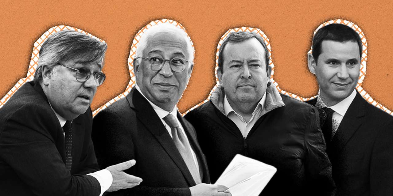 (da esquerda para a direita) Diogo Lacerda Machado, António Costa, Vitor Escária e João Galamba
