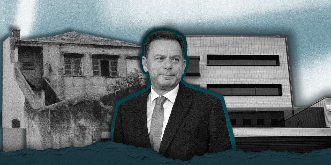 Luís Montenegro adquiriu um terreno com uma casa devoluta (à esquerda na imagem) que demoliu e construiu a sua moradia familiar (à direita)