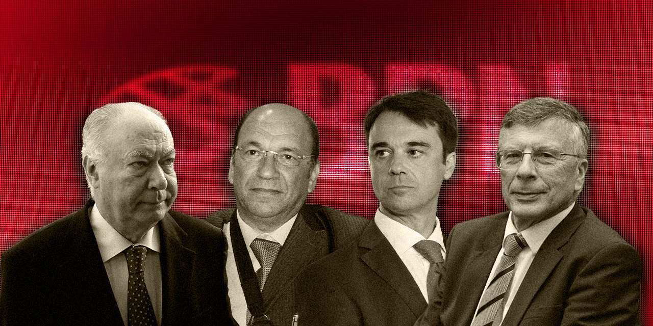 (da esquerda para a direita) Arlindo Carvalho (ex-ministro da Saúde), Luís Caprichoso (ex-administrador do BPN), juiz Rui Guerra da Fonseca e conselheiro Nuno Gonçalves (vice-presidente do Supremo Tribunal de Justiça)