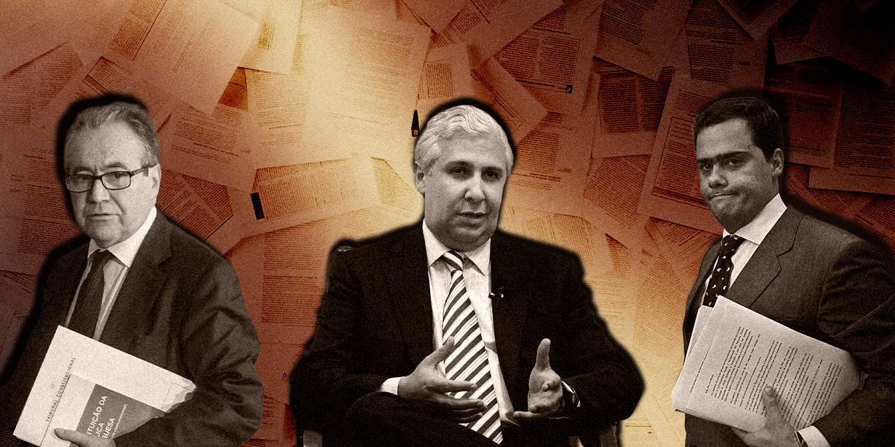 José João Abrantes (que está de saída da presidência do Tribunal Constitucional), Jorge Bacelar Gouveia e Sérgio Azevedo (ex-deputado do PSD)