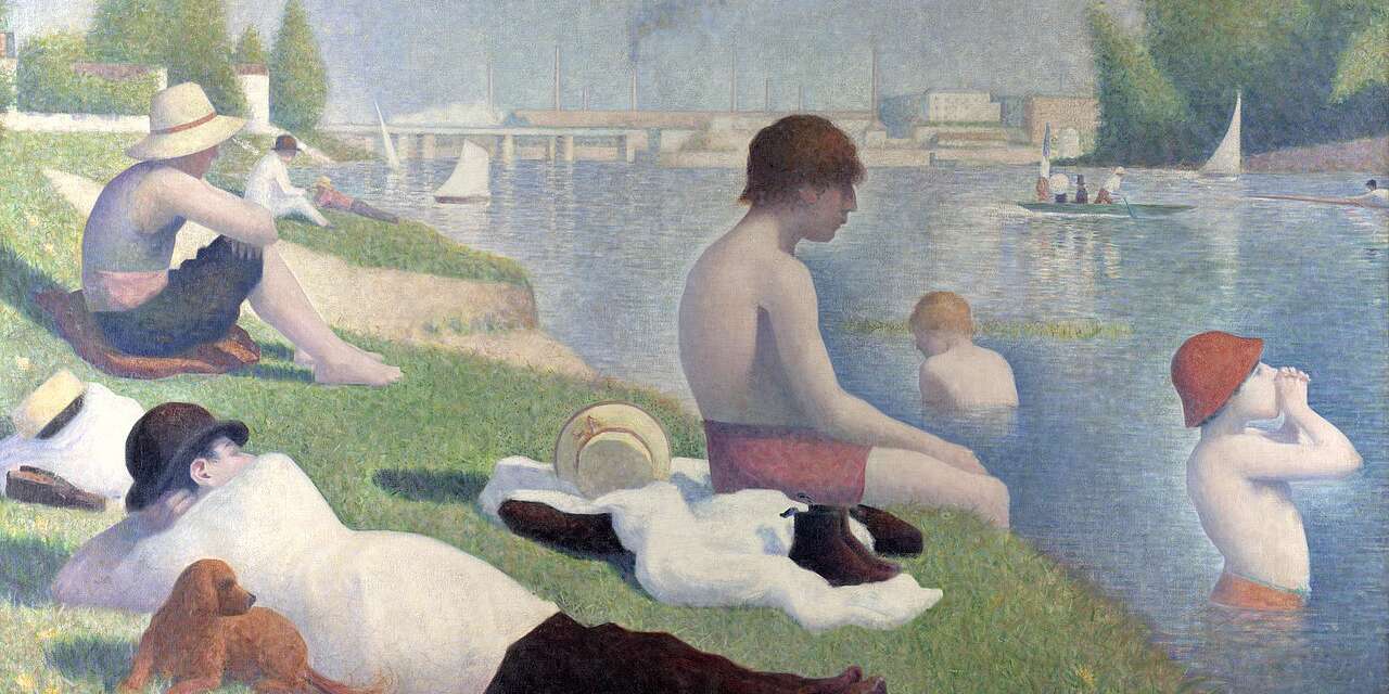 “Une baignade à Asnières” (1884), de Georges Seurat