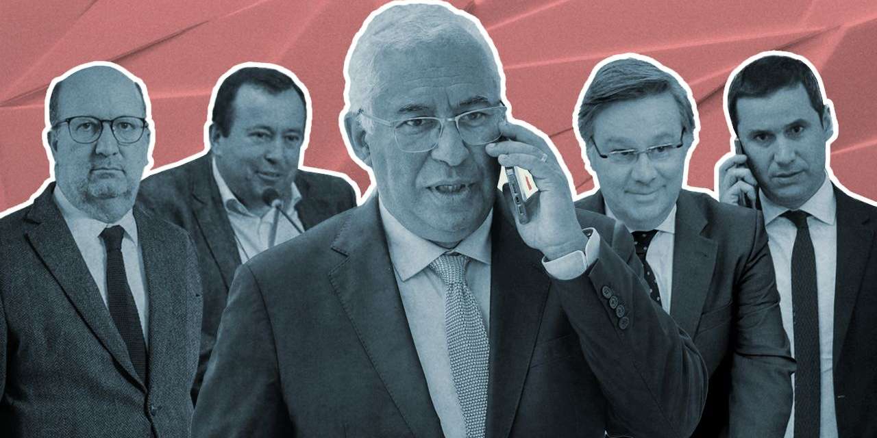 Matos Fernandes, Vítor Escária, António Costa, Lacerda Machado e Galamba