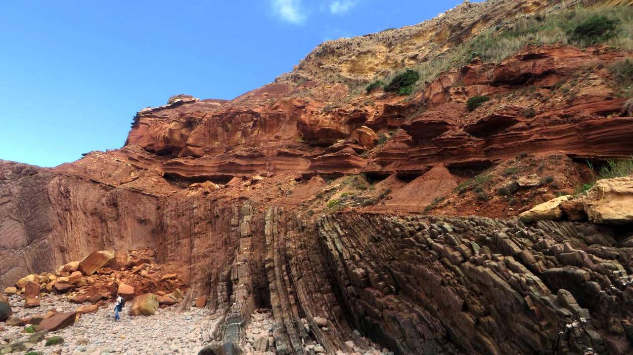 Discordância na praia do Telheiro, Algarve