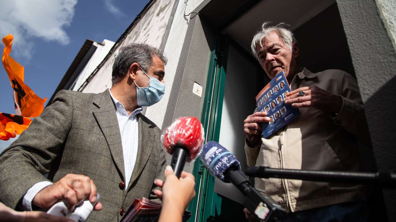 José Manuel Bolieiro esteve na terça-feira em Ponta Delgada, na reta final da campanha