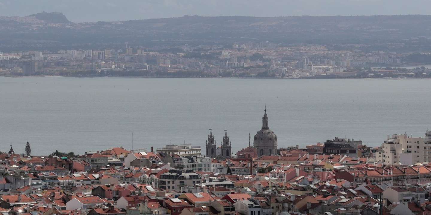 Vista áerea para a cidade de Lisboa