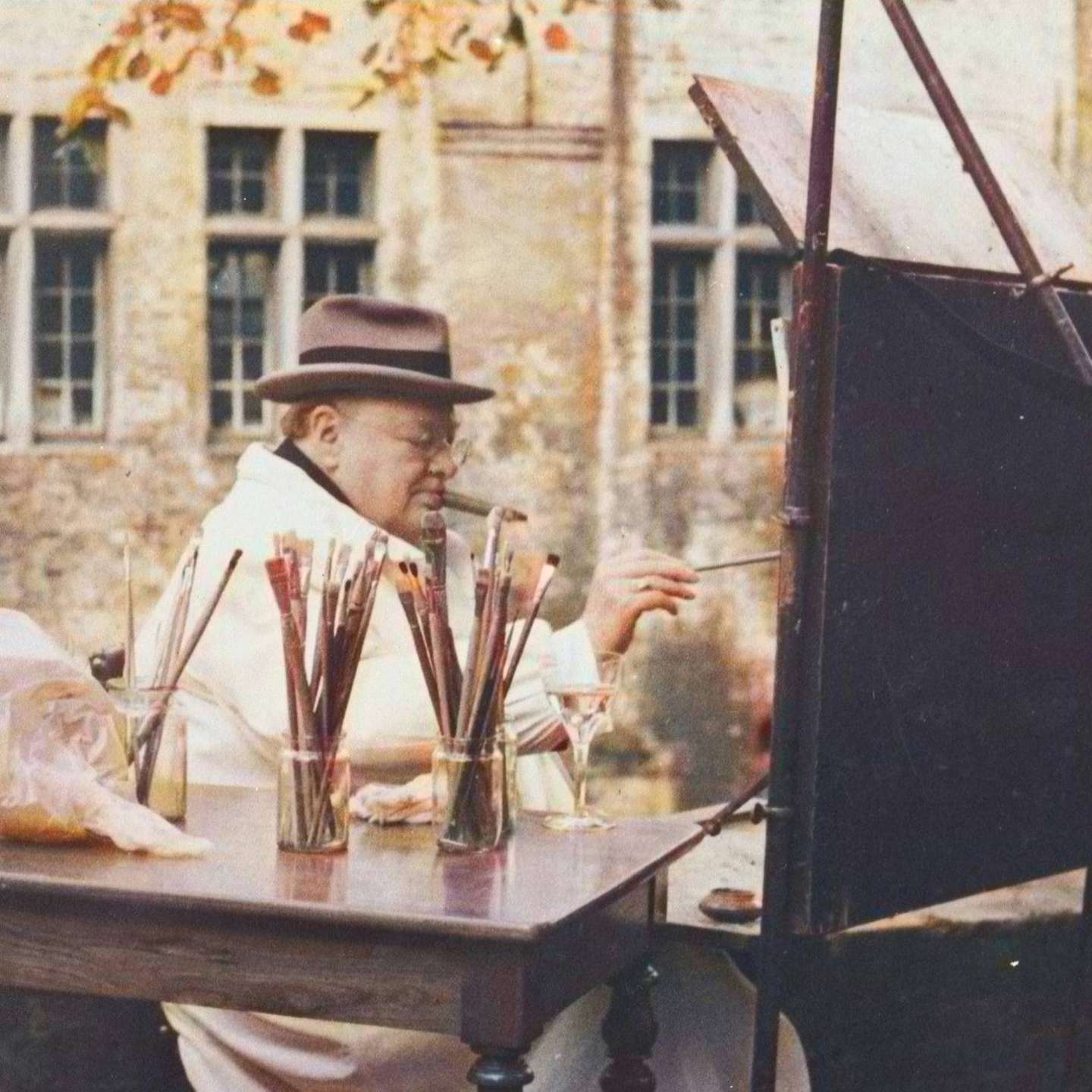 Winston Churchill a pintar na Bélgica, Setembro 1946