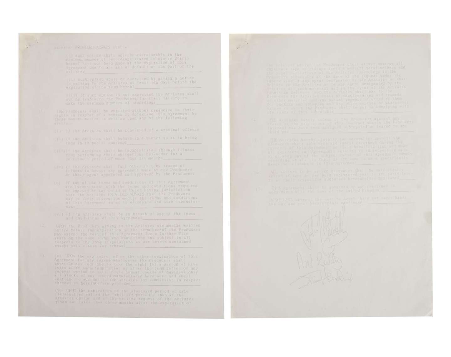 Primeiro contrato dos The Jimi Hendrix Experience