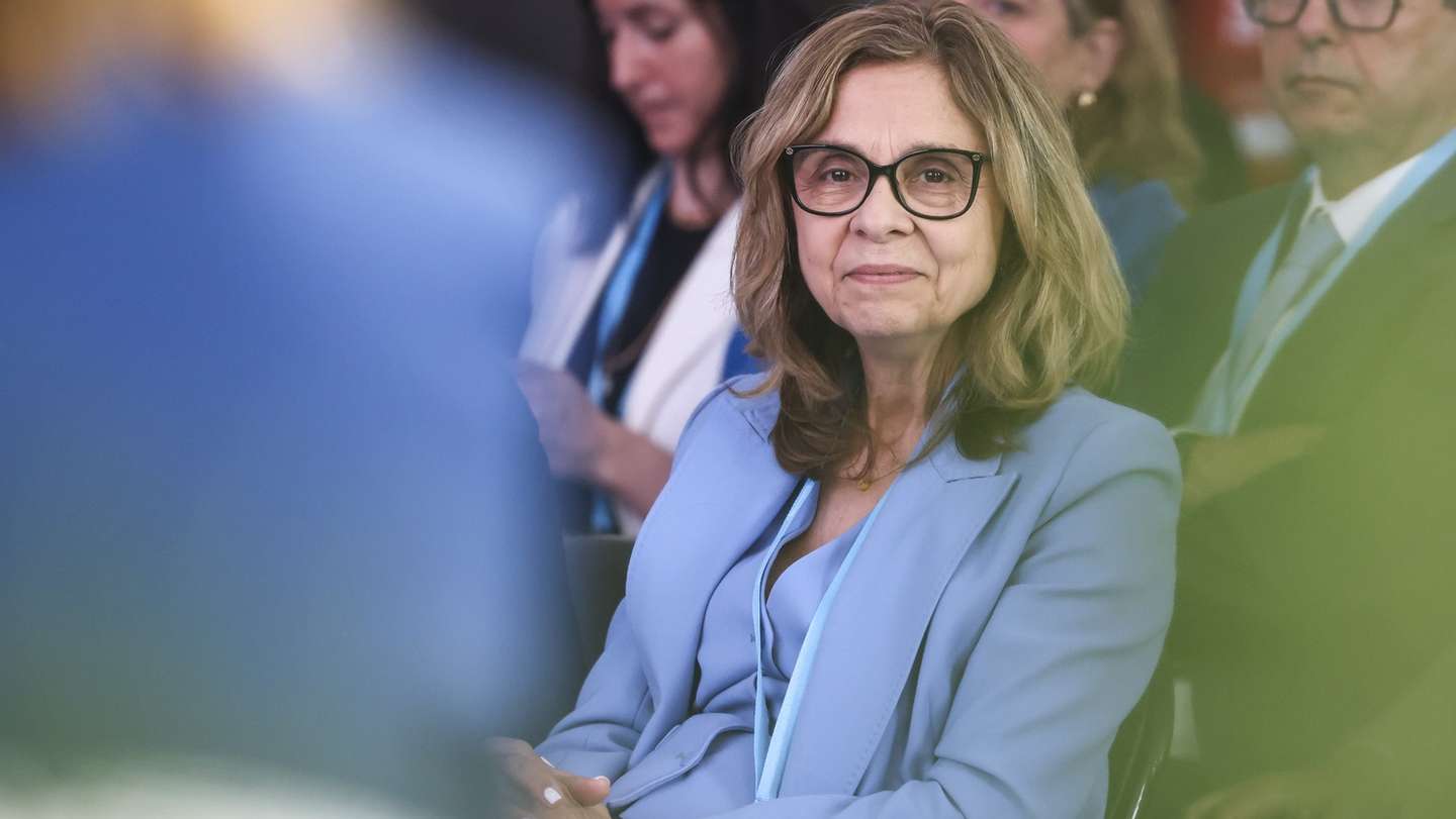 epa13112553 Portugal's Minister of Health, Ana Paula Martins, attends the Global WHO AI Conference: Shaping AI in Health at Unicorn Factory in Lisbon, Portugal, 15 July 2026.  EPA/ANTÓNIO PEDRO SANTOS
