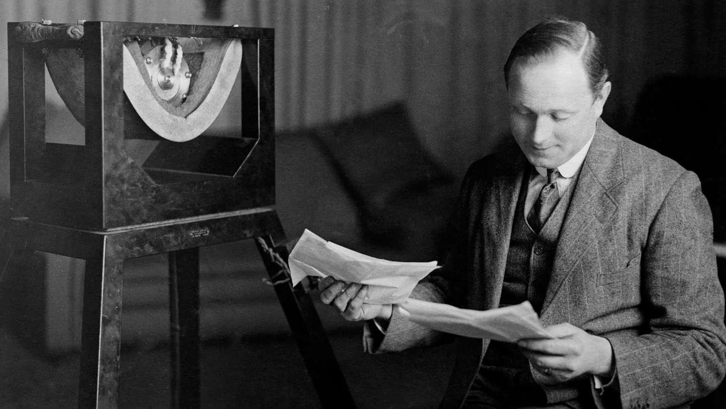Arthur Burrows at the microphone