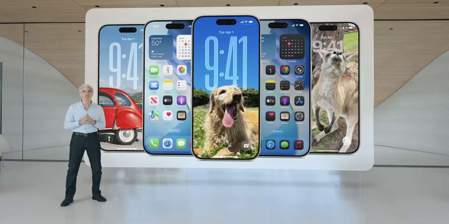 O novo aspeto visual do iOS 26 no iPhone