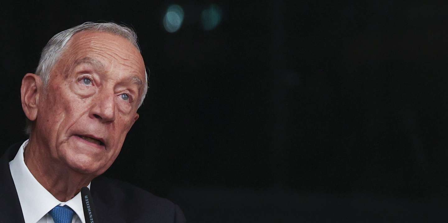 O Presidente da República, Marcelo Rebelo de Sousa, discursa durante a apresentação do livro de memórias de Eduardo Ferro Rodrigues "Assim vejo a minha vida" no Centro Cultural de Belém, Lisboa, 23 de outubro de 2023. TIAGO PETINGA/LUSA