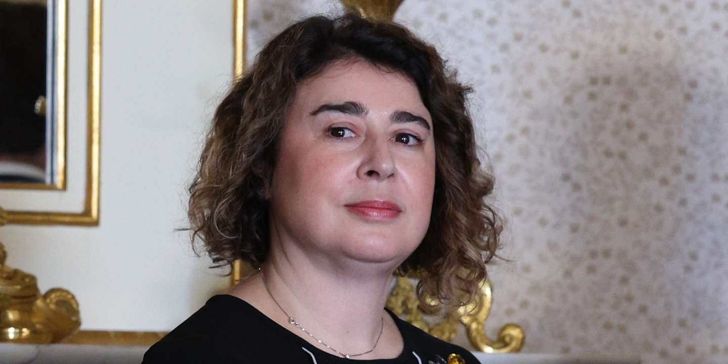 A nova secretária de Estado do Tesouro, Alexandra Reis, durante a cerimónia de tomada de posse no palácio de São Bento, em Lisboa, 02 de dezembro de 2022. TIAGO PETINGA/LUSA