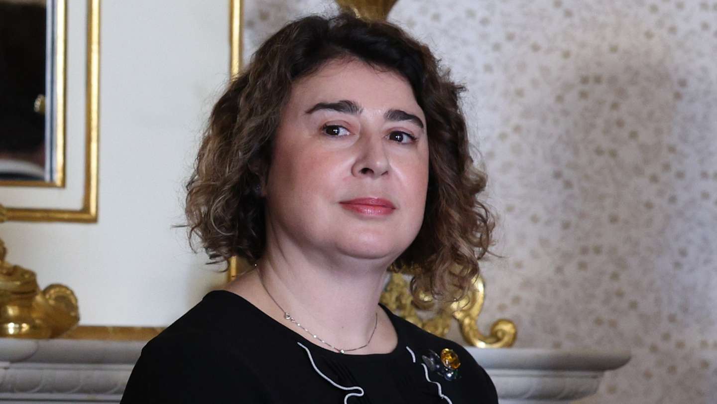 A nova secretária de Estado do Tesouro, Alexandra Reis, durante a cerimónia de tomada de posse no palácio de São Bento, em Lisboa, 02 de dezembro de 2022. TIAGO PETINGA/LUSA