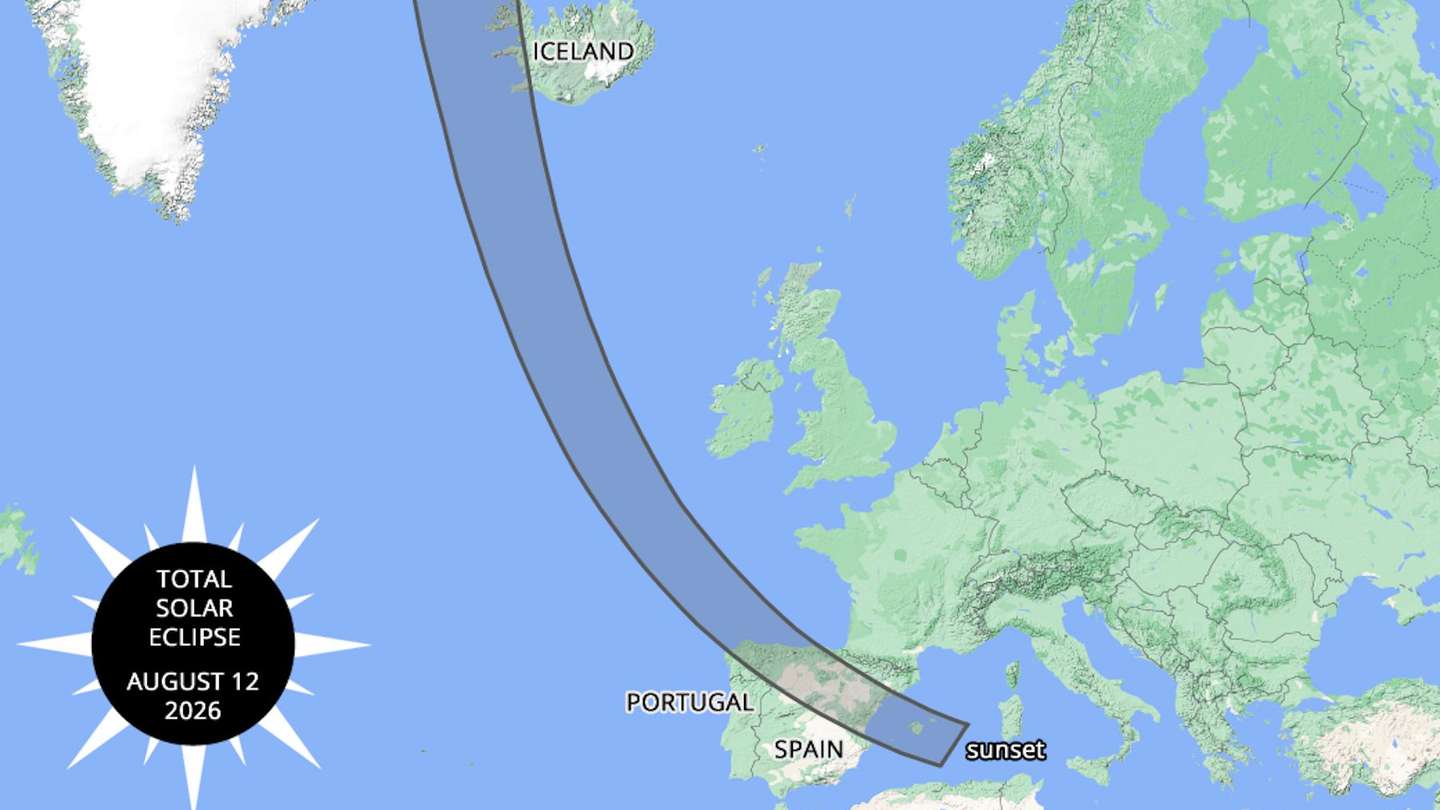 Mapa eclipse solar total de 2026