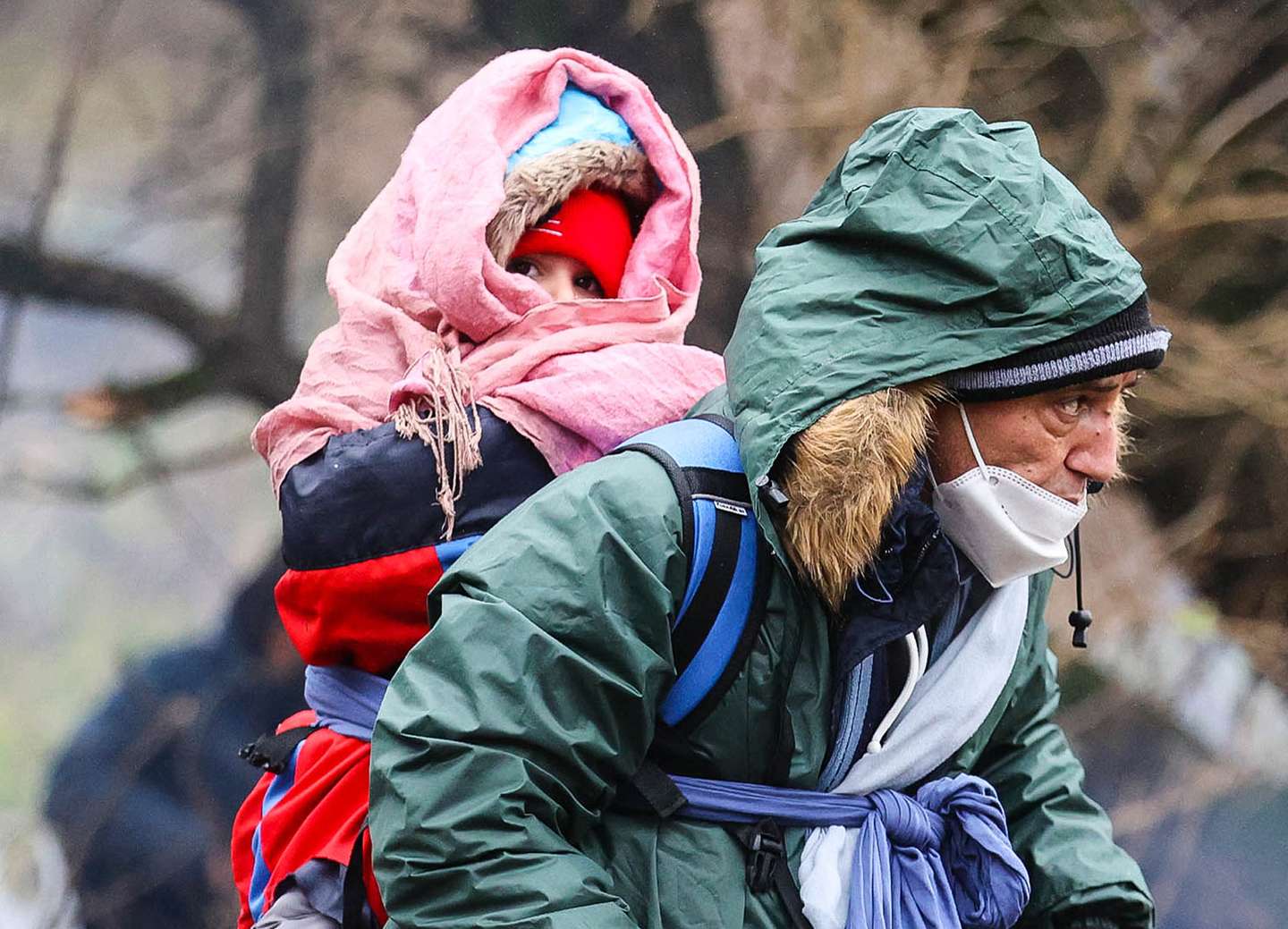 Migrantes encaminhados na fronteira Bielorrússia com a Polónia