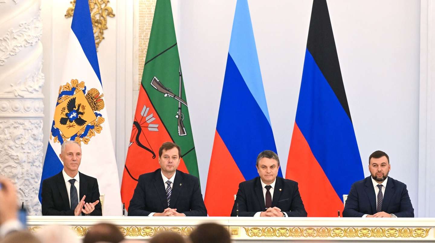Putin launches ceremony for 'accession' of Ukraineâs 4 regions to Russia