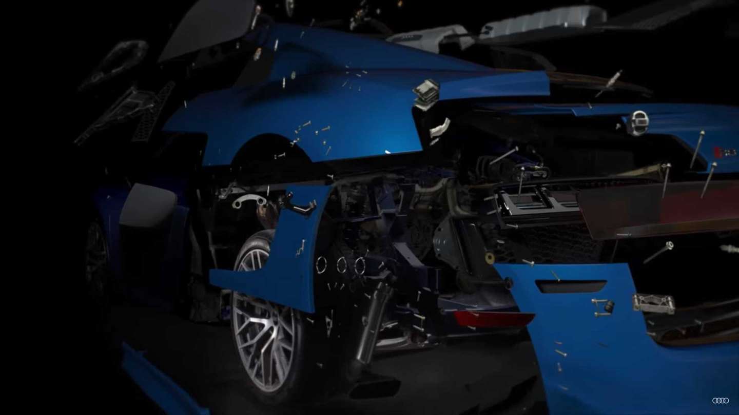 A “explosão” deste Audi R8 foi sob encomenda – Observador