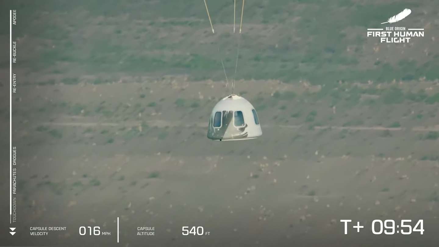 Blue Origin's Manned Launch Of New Shepard Rocket