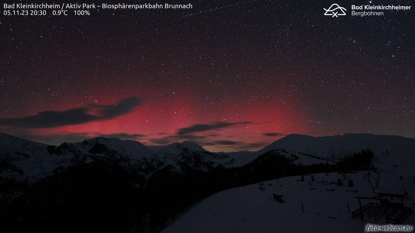 Northern lights over Bad Kleinkirchheim (Austria)