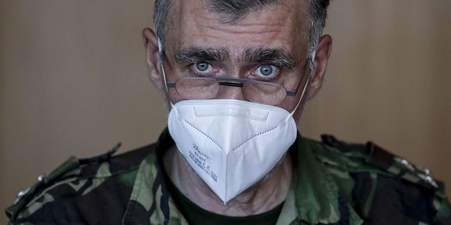 O vice-almirante e coordenador da task-force para a vacinação, Gouveia e Melo, durante entrevista na sede em Carcavelos, Oeiras, 02 de setembro de 2021. (ACOMPANHA TEXTO DA LUSA DE 04 SETEMBRO 2021). TIAGO PETINGA/LUSA