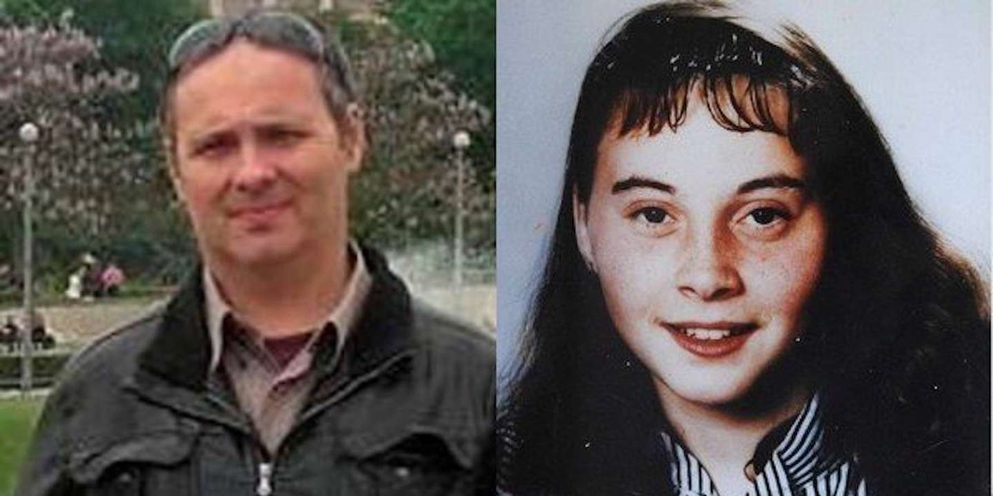Pascal Lafolie, à esquerda, é suspeito de ter assassinado Nadège Desnoix, à direita, em 1994, quando a jovem tinha 17 anos.