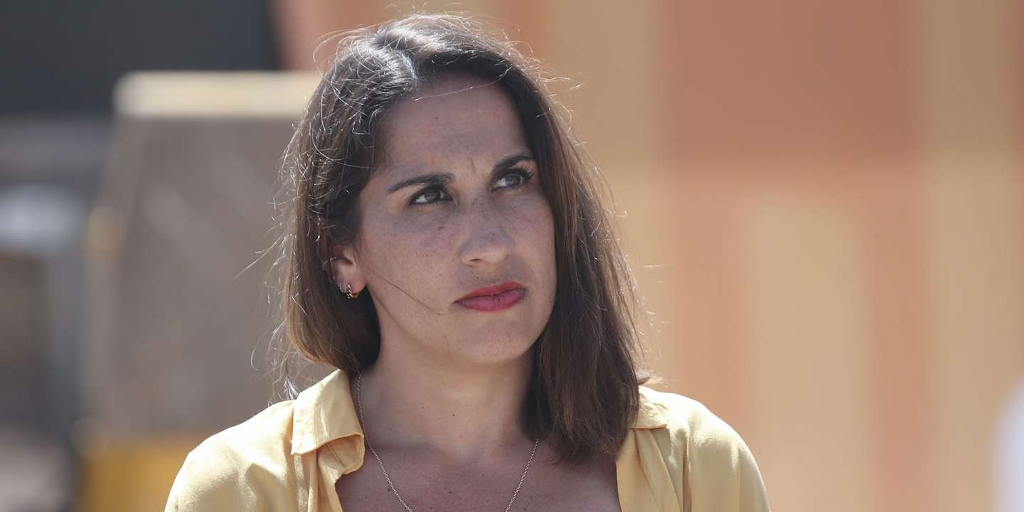 A secretária de Estado da Habitação, Marina Gonçalves, durante a cerimónia de colocação da primeira pedra de construção de fogos no Bairro Padre Cruz, em Lisboa, 14 de junho  de 2022. ANTÓNIO COTRIM/LUSA