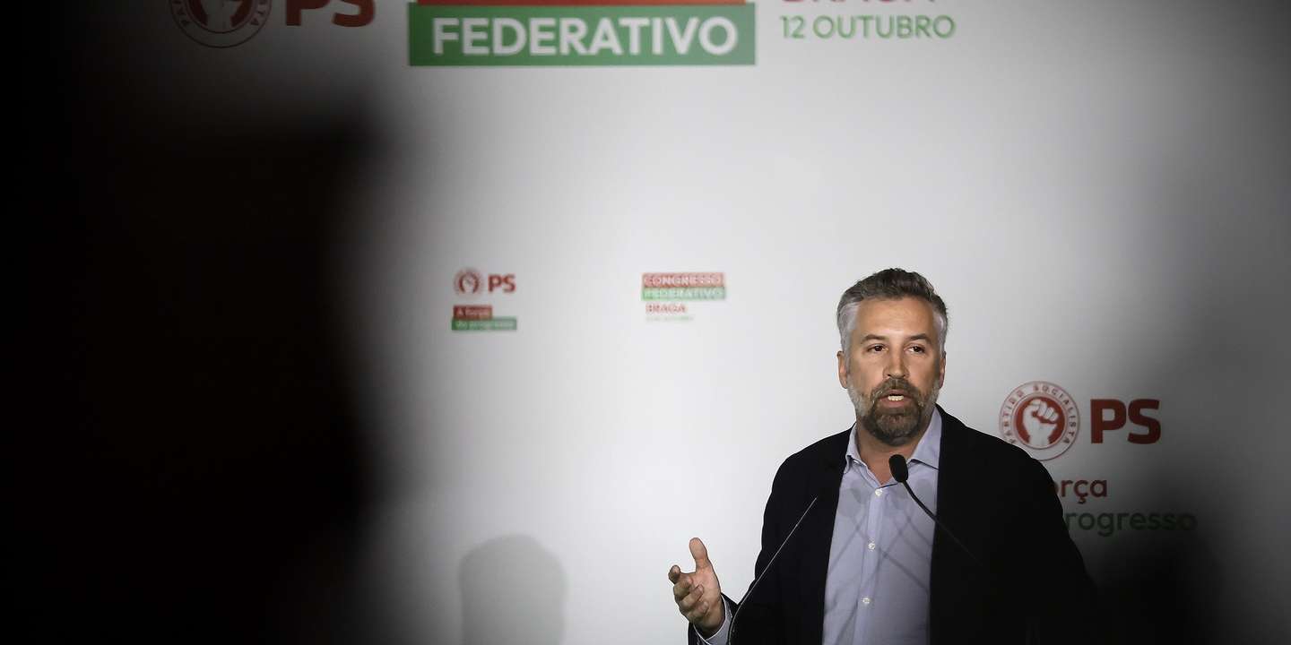 O secretário-geral do Partido Socialista, Pedro Nuno Santos intervém no Congresso Federativo de Braga, na EB – 2,3 de Ribeirão, Portugal, 12 Outubro 2024, MANUEL FERNANDO ARAUJO/LUSA