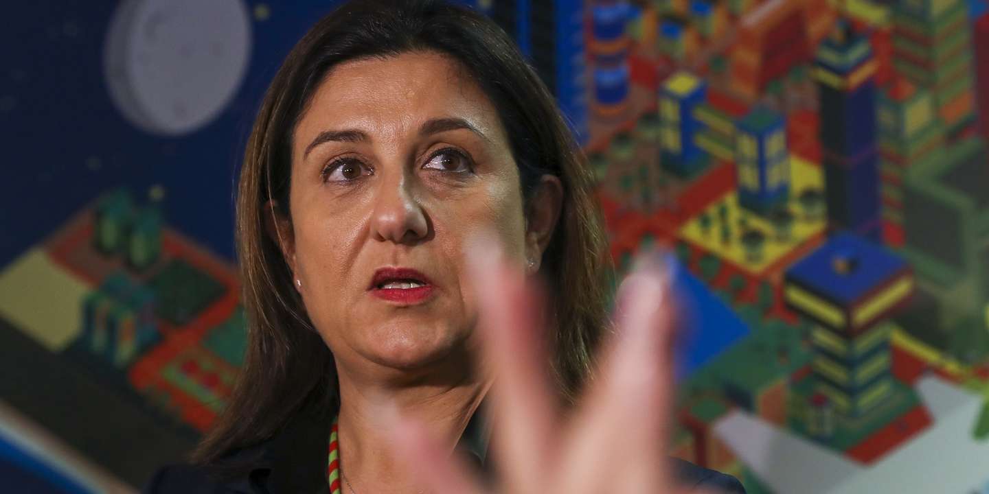 A CEO da TAP, Christine Ourmières-Widener, presta declarações à imprensa esta tarde na sede da TAP, em Lisboa, 22 de junho de 2022. INÁCIO ROSA/LUSA