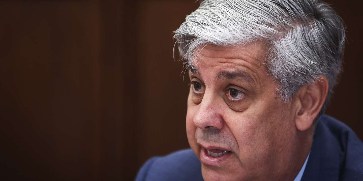 O governador do Banco de Portugal, Mário Centeno, intervém na sua audição na Comissão de Orçamento, Finanças e Administração Pública, na Assembleia da República, em Lisboa, 19 de junho de 2024. RODRIGO ANTUNES/LUSA