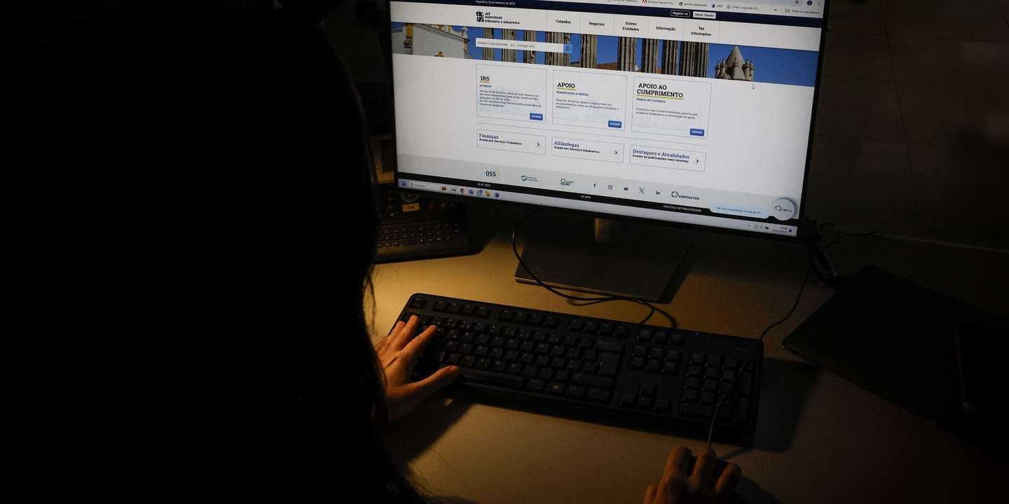 Imagem do site das finanças, Lisboa, 25 de fevereiro de 2025. IRS. ANTÓNIO PEDRO SANTOS/LUSA