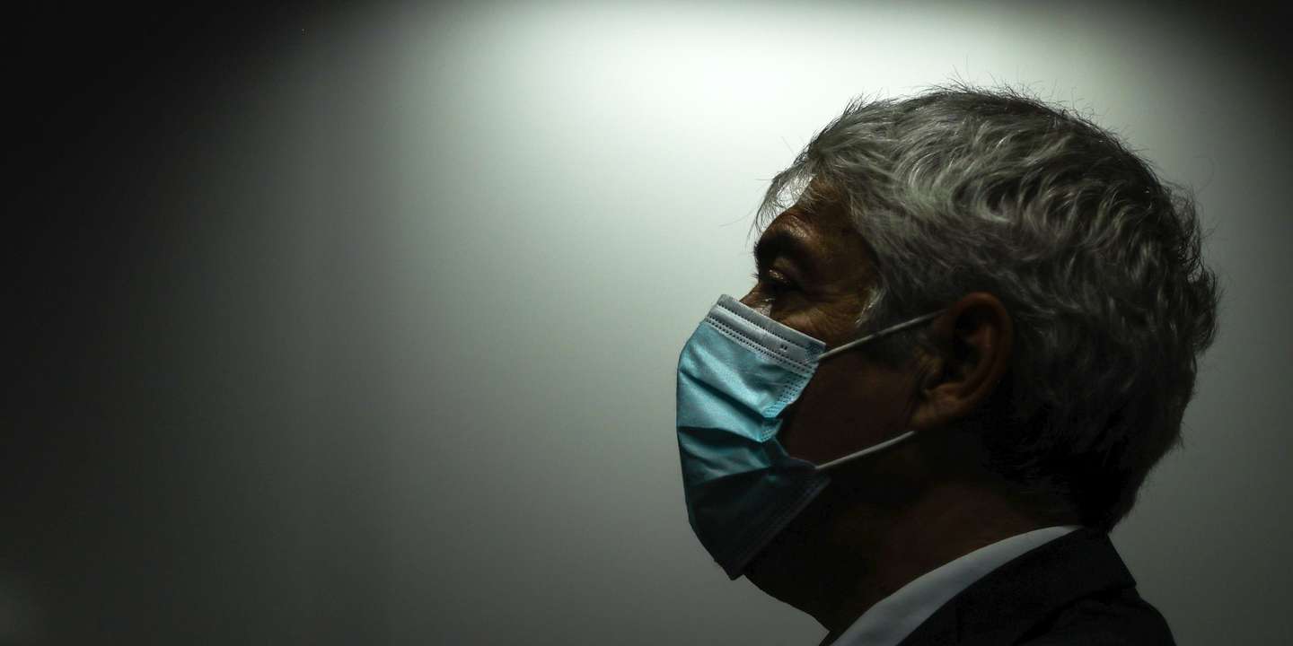 The defendant and former Prime Minister Jose Socrates during the reading of the instructional decision of the high-profile corruption case known as Operation Marques, at the Justice Campus in Lisbon, Portugal, 09 April 2021. Operation Marques has 28 defendants - 19 people and 9 companies - including former Prime Minister Jose Socrates, banker Ricardo Salgado, businessman and friend of Socrates Carlos Santos Silva, and senior executives of Portugal Telecom, and is related to crimes of active and passive corruption, money laundering, document forgery, and tax fraud.  MARIO CRUZ/POOL/LUSA