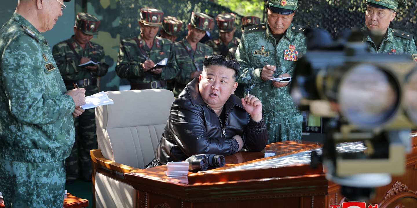 epa11641091 A photo released by the official North Korean Central News Agency (KCNA) shows North Korean leader Kim Jong Un inspecting the training base of the special operations unit of the Korean People's Army (KPA) in an undisclosed location in the west of North Korea, 02 October 2024 (issued 04 October 2024). According to KCNA, Kim said that the country "would use without hesitation all the offensive forces it has possessed, including nuclear weapons" if attacked by South Korea and its US ally.  EPA/KCNA  EDITORIAL USE ONLY